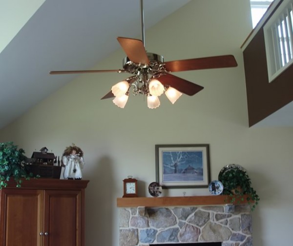 This is the original hunter style ceiling fan installed in a home in Oxford, PA