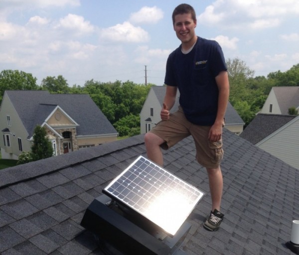 attic fan installation solar